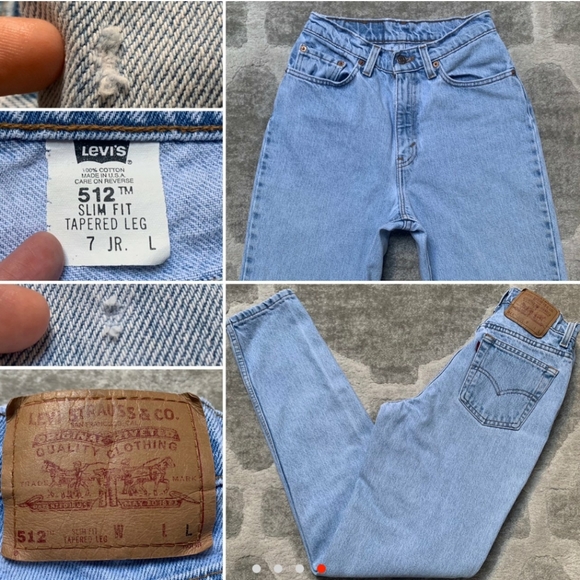 SOLD! SOLD! Levi's 512 Slim Fit Tapered Leg 7Jr.L - Picture 6 of 8